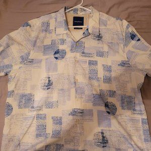 MEN'S TOMMY BAHAMA 80% SILK/20% COTTON SHIRT XXL